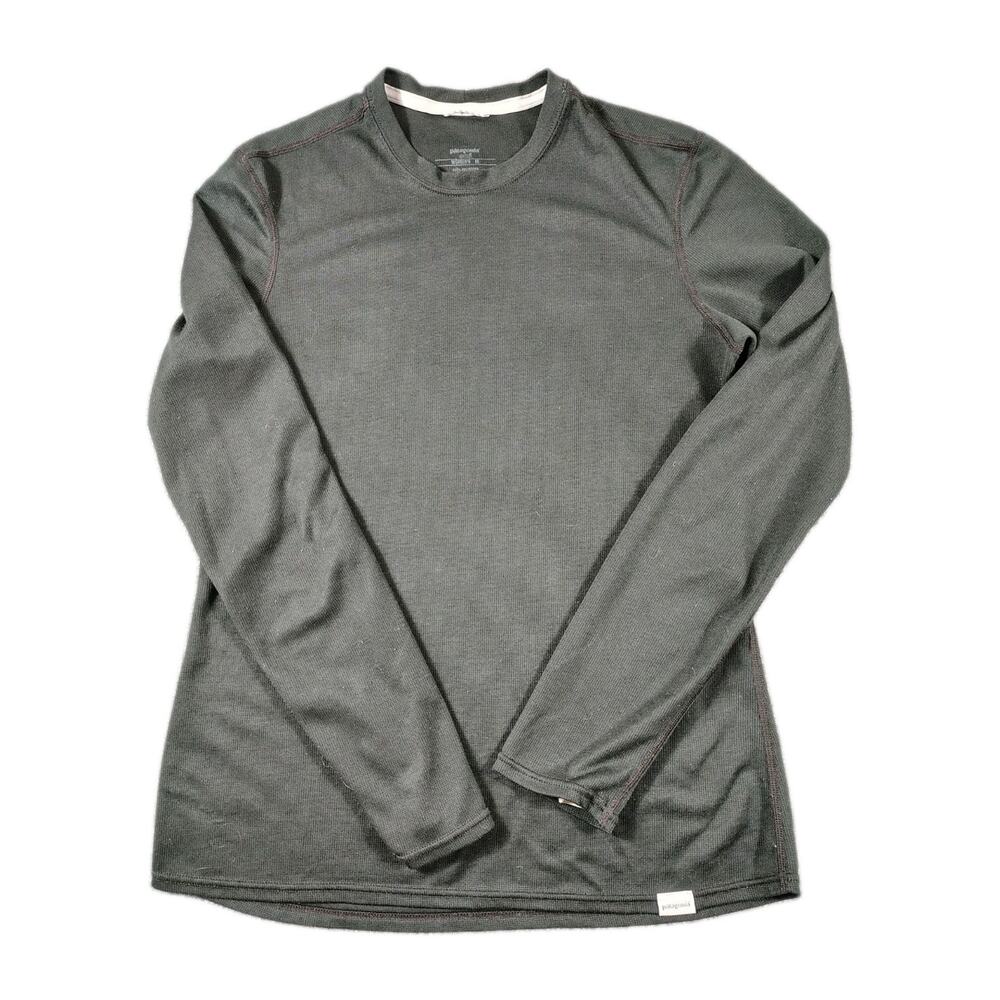 Patagonia Capilene 2 Shirt Women’s M Black LS Lightweight Base layer Crew Neck